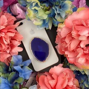 Agate Geode Stone Phone Grip Stand PopSocket 24KGP